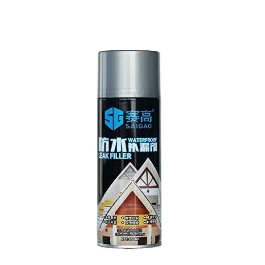 Newvent Leak proof Spray For Roof | Water Proof Crack Repair Black Spray Rubber Flex Repair Point To Seal Spray (Pack Of 1)